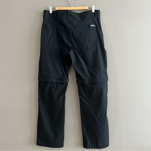 Eddie Bauer Men's Convertible Tech Pant Nylon Blend Hiking Black 36 X 30 - Picture 2 of 14